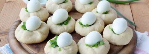 пирожки с перепелиными яйцами. Шаг 9