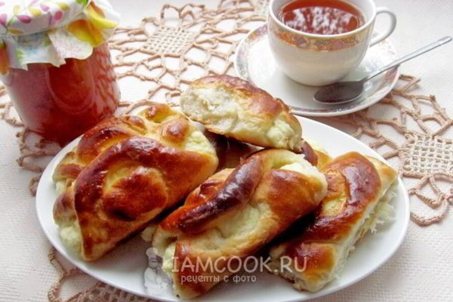 Рецепт пирожки с творогом из дрожжевого теста