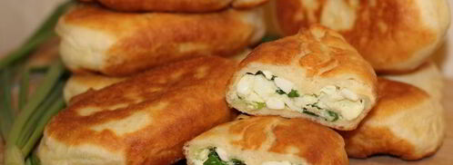 пирожки с зеленым луком и яйцами. Шаг 6