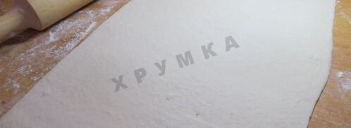 пирожки слоеные конвертики с сыром и ветчиной. Шаг 4