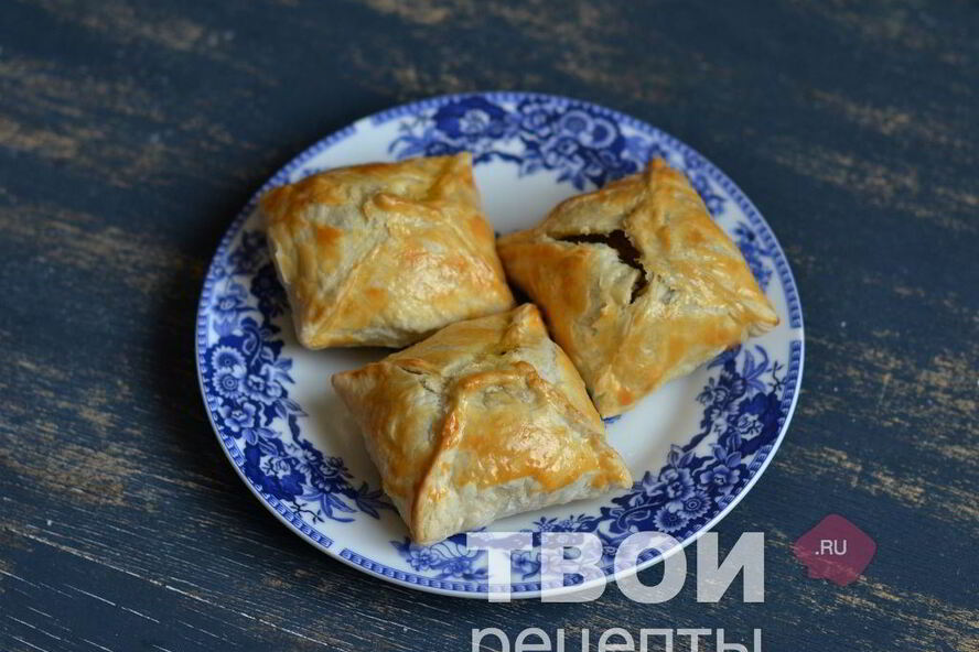 Рецепт слоеные пирожки с куриной печенью