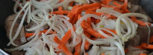 слоеные пирожки с куриной печенью. Шаг 4