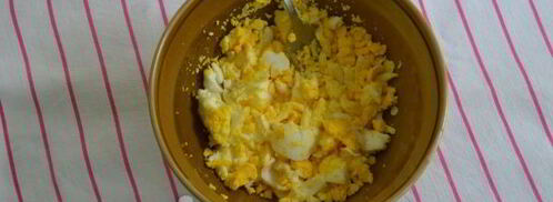 жареные пирожки с яйцом и рисом. Шаг 7