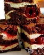 Брауни с творогом и вишней