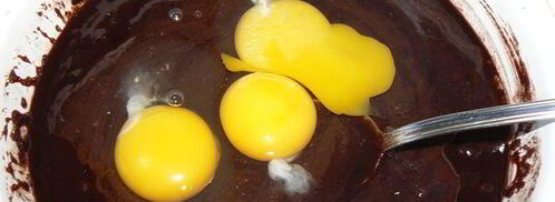 брауни с творожно-сливочным сыром и малиной. Шаг 2