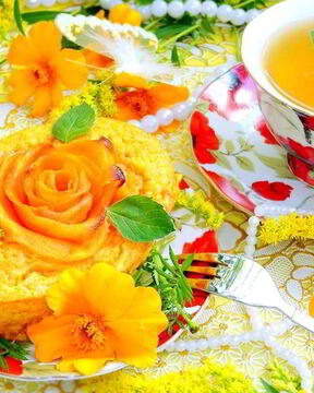 Морковно-апельсиновое пирожное