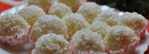 новогодний десерт снежки. Шаг 4