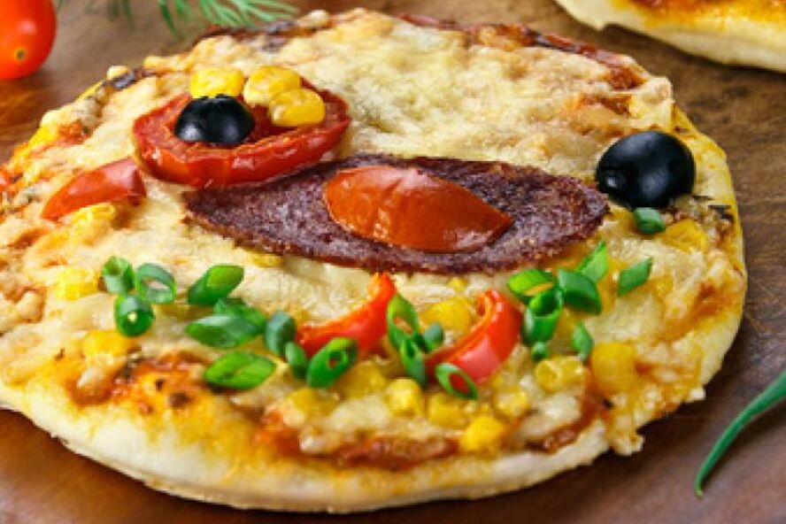 Рецепт детская пицца птичка