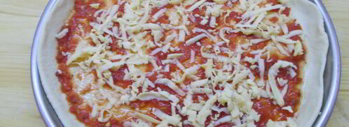 домашняя пицца с копченой колбасой. Шаг 4