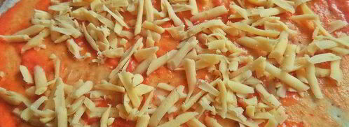 пикантная пицца с чоризо и тремя сырами. Шаг 9