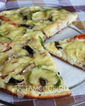 Пицца на сковороде на сметане