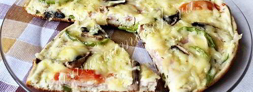 пицца на сковороде на сметане. Шаг 9