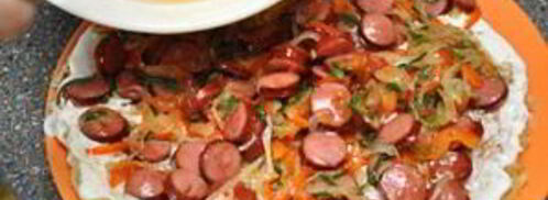 пицца на сковороде с овощами. Шаг 4