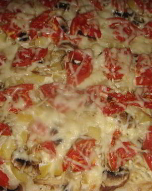 Пицца Ориентале с белым соусом