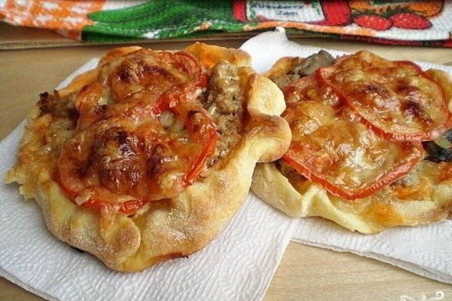 Рецепт пицца с фаршем и грибами