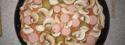 пицца с грибами на дрожжевом тесте. Шаг 8