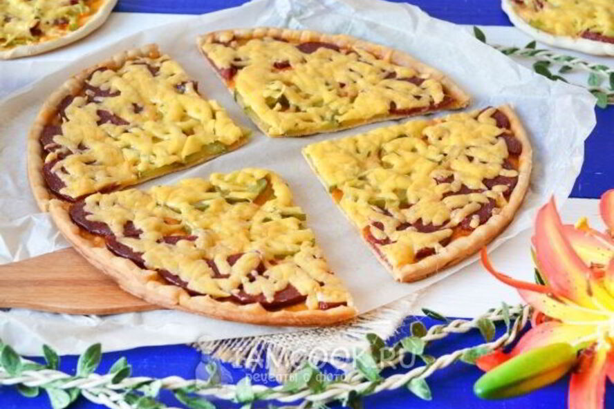 Рецепт пицца с солеными огурцами