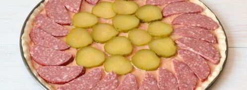 пицца с солеными огурцами. Шаг 8