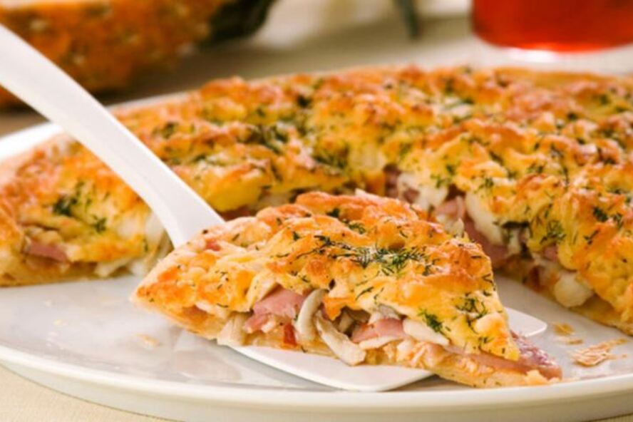 Рецепт пицца с ветчиной и ананасом