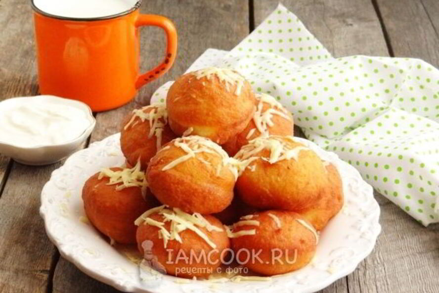 Рецепт картофельные пончики с ветчиной