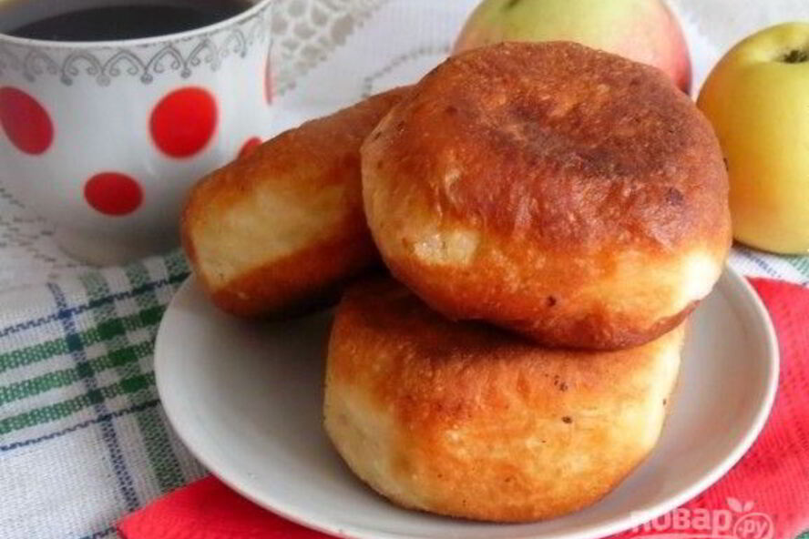 Рецепт пончики с яблочной начинкой
