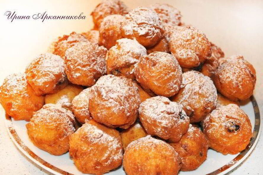 Рецепт творожные пончики с изюмом