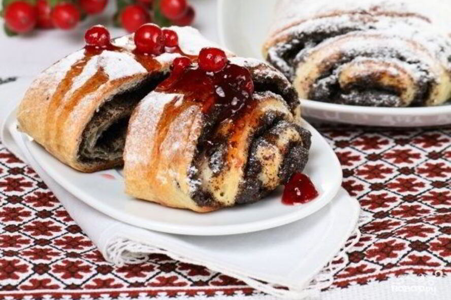 Рецепт постного макового рулета