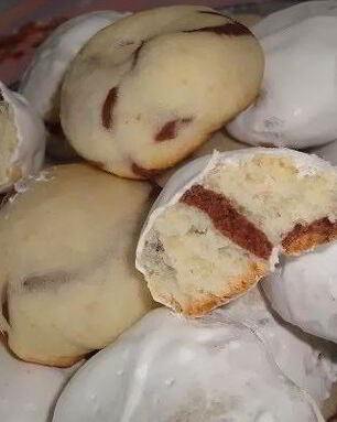 Мягкие пряники в белой глазури к чаю