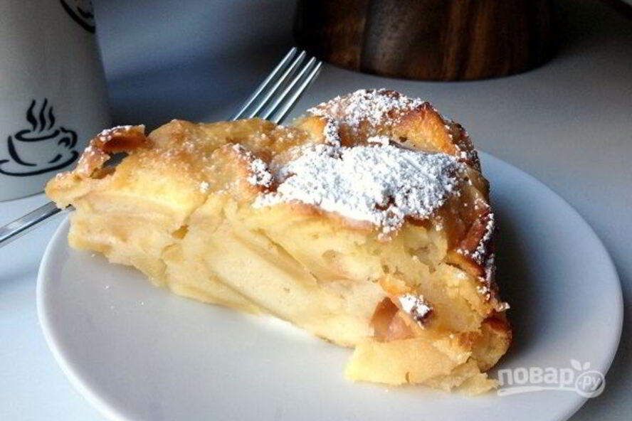 Рецепт аппетитная яблочная шарлотка