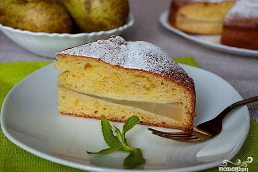 Рецепт шарлотка с грушей