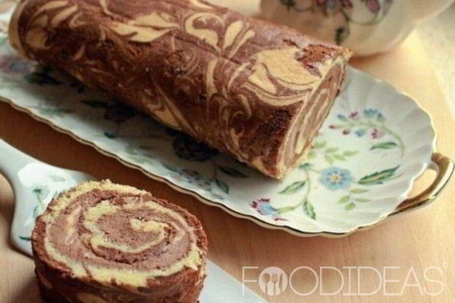 Рецепт шоколадно-банановый рулет
