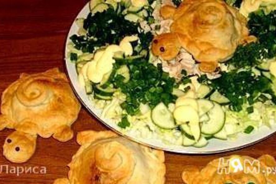 Рецепт слойки овощные черепашки