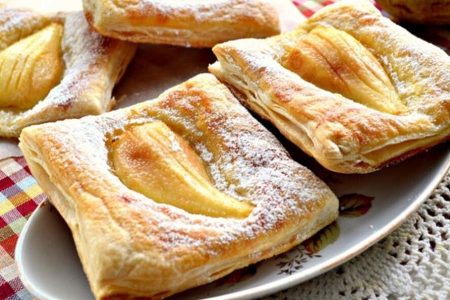 Рецепт слойки с грушами