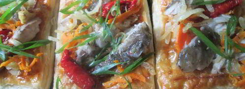 слойки с овощами и карпом. Шаг 4