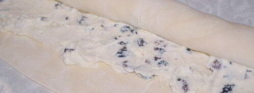 слойки с творожной начинкой и изюмом. Шаг 3