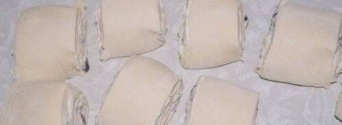 слойки с творожной начинкой и изюмом. Шаг 4