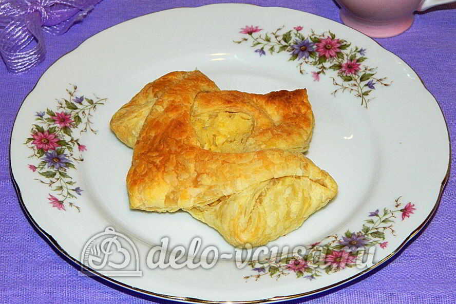 Рецепт слойки с яйцом и рисом