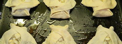 слойки с яйцом и рисом. Шаг 12