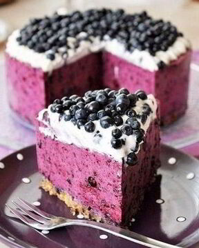 Черничный творожник