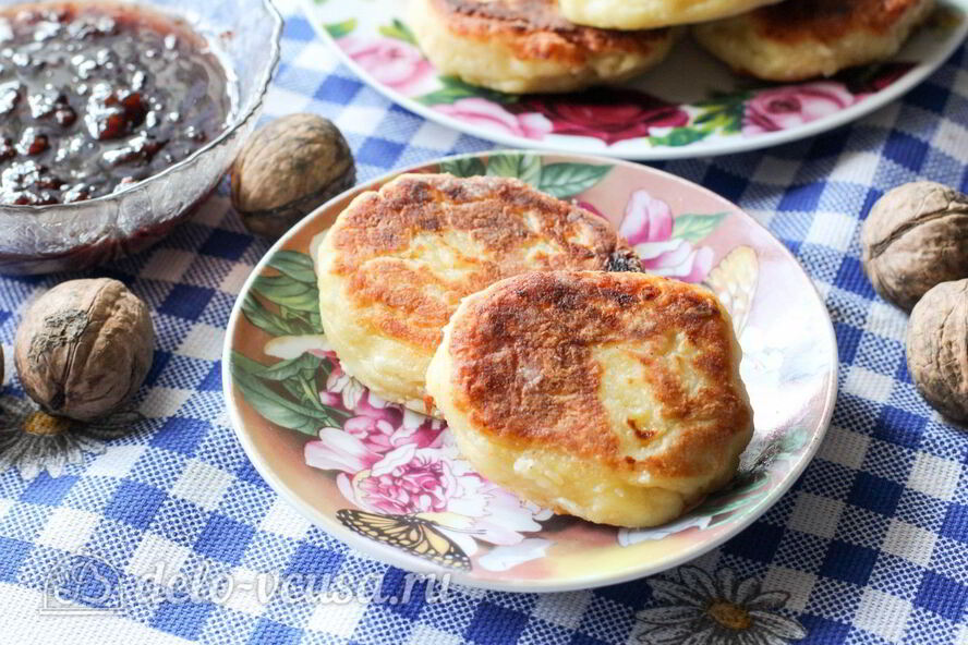 Рецепт сырников с бананома и манкого