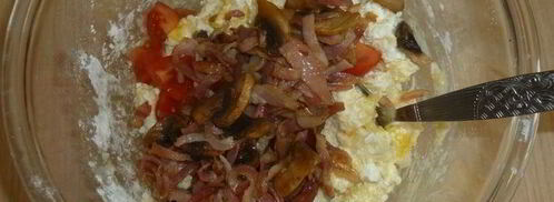 сырники с беконом и грибами. Шаг 3