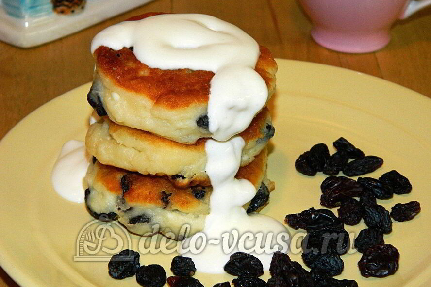 Рецепт сырники с изюмом