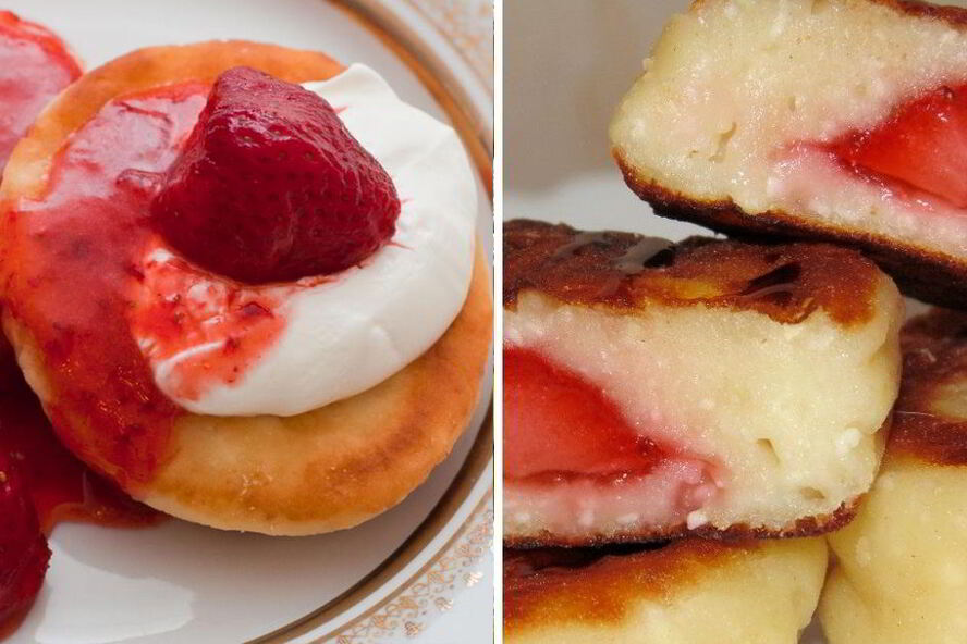 Рецепт сырники с клубникой