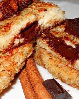 Сырники с шоколадом в овсяных хлопьях