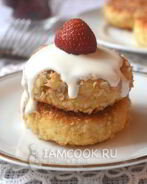 Сырники с яблоком в овсяной панировке