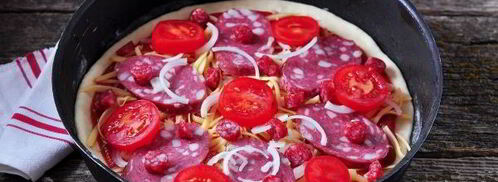 быстрое дрожжевое тесто для пиццы на воде. Шаг 11