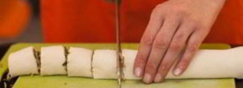 слоеное тесто с фаршем. Шаг 3