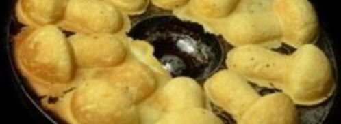 тесто для грибочков в формочке. Шаг 4