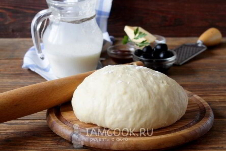 Рецепт тесто для пиццы на кефире без дрожжей