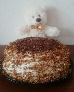 Банановый торт на кефире